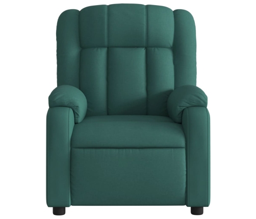 Sillón reclinable eléctrico tela verde oscuro