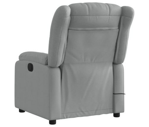 Sillón reclinable de masaje eléctrico tela gris claro