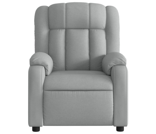 Sillón reclinable de masaje eléctrico tela gris claro