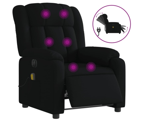 Sillón reclinable de masaje eléctrico tela negro