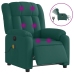 Sillón reclinable de masaje eléctrico tela verde oscuro