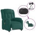 Sillón reclinable de masaje eléctrico tela verde oscuro