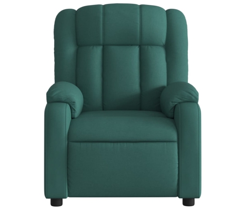 Sillón reclinable de masaje eléctrico tela verde oscuro