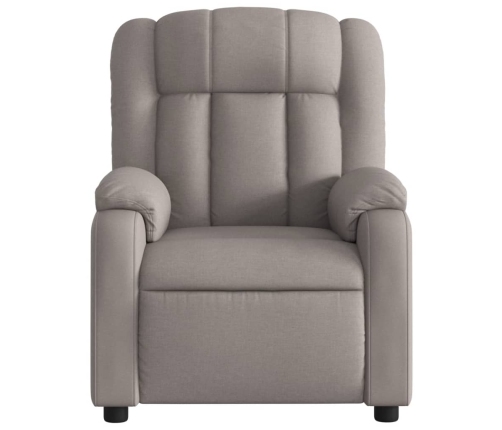 Sillón reclinable de masaje eléctrico tela gris taupe