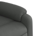 Sillón reclinable elevable de tela gris oscuro