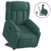 Sillón reclinable elevable tela verde oscuro