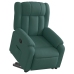 Sillón reclinable elevable tela verde oscuro