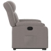 Sillón reclinable elevable tela gris taupe