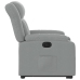 Sillón eléctrico reclinable elevable de tela gris claro