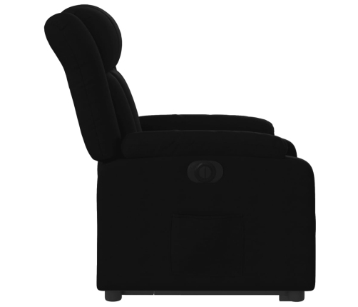 Sillón eléctrico reclinable elevable de tela negro