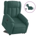 Sillón eléctrico reclinable elevable de tela verde oscuro