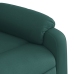 Sillón eléctrico reclinable elevable de tela verde oscuro