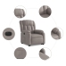 Sillón eléctrico reclinable elevable de tela gris taupe