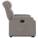 Sillón eléctrico reclinable elevable de tela gris taupe