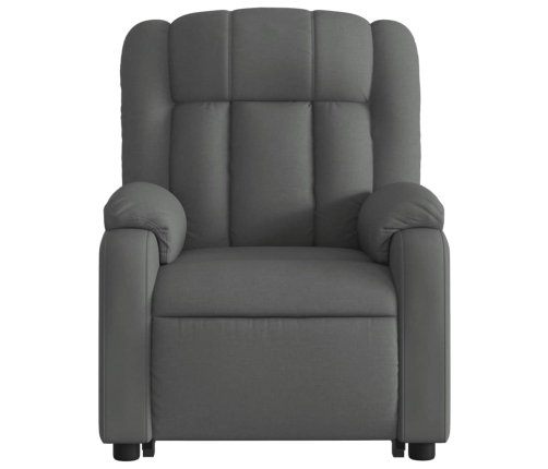 Sillón de masaje eléctrico reclinable elevable tela gris oscuro