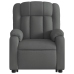 Sillón de masaje eléctrico reclinable elevable tela gris oscuro