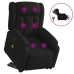 Sillón de masaje eléctrico reclinable elevable tela negro