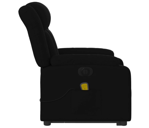 Sillón de masaje eléctrico reclinable elevable tela negro