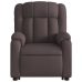 Sillón masaje eléctrico reclinable elevable tela marrón oscuro