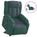 Sillón masaje eléctrico reclinable elevable tela verde oscuro