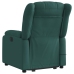 Sillón masaje eléctrico reclinable elevable tela verde oscuro