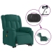 Sillón masaje eléctrico reclinable elevable tela verde oscuro