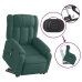 Sillón masaje eléctrico reclinable elevable tela verde oscuro