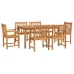 Juego de comedor para jardín 7 piezas madera maciza acacia
