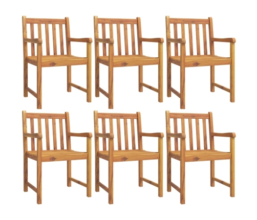 Juego de comedor para jardín 7 piezas madera maciza acacia