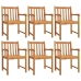 Juego de comedor para jardín 7 piezas madera maciza acacia