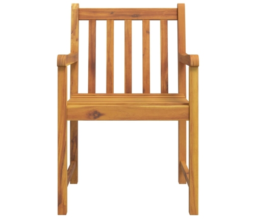 Juego de comedor para jardín 7 piezas madera maciza acacia