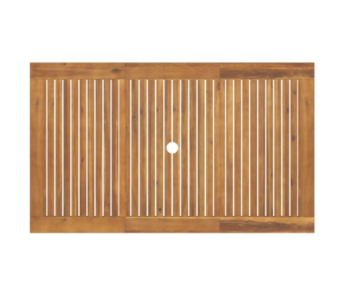 Juego de comedor para jardín 7 piezas madera maciza acacia