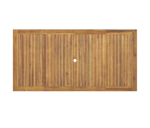 Juego de comedor para jardín 7 piezas madera maciza acacia