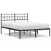 Estructura cama sin colchón con cabecero metal negro 140x200 cm
