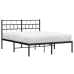 Estructura cama sin colchón con cabecero metal negro 140x200 cm