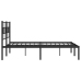 Estructura cama sin colchón con cabecero metal negro 140x200 cm