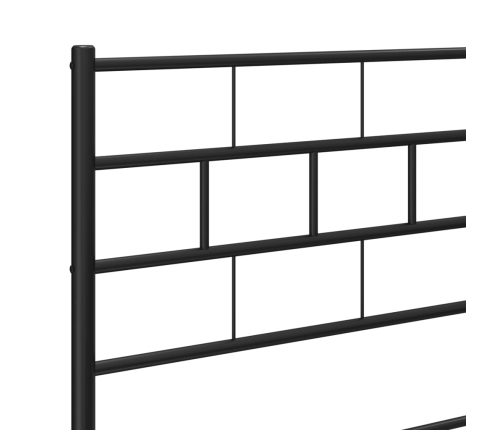 Estructura cama sin colchón con cabecero metal negro 140x200 cm