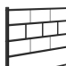 Estructura cama sin colchón con cabecero metal negro 140x200 cm