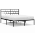 Estructura cama sin colchón con cabecero metal negro 160x200 cm