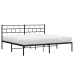 Estructura cama sin colchón con cabecero metal negro 183x213 cm