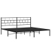 Estructura cama sin colchón con cabecero metal negro 183x213 cm