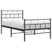 Estructura cama sin colchón con estribo metal negro 90x190 cm
