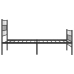 Estructura cama sin colchón con estribo metal negro 90x190 cm