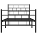 Estructura cama sin colchón con estribo metal negro 100x190 cm