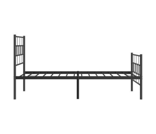 Estructura cama sin colchón con estribo metal negro 100x190 cm