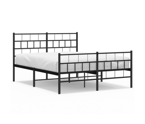 Estructura cama sin colchón con estribo metal negro 120x190 cm