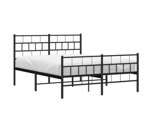 Estructura cama sin colchón con estribo metal negro 120x190 cm