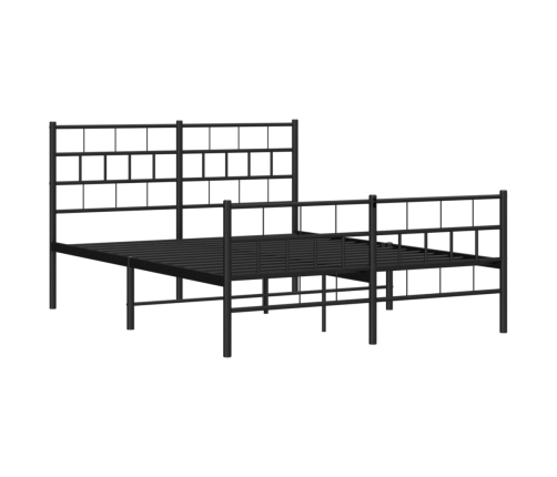 Estructura cama sin colchón con estribo metal negro 120x190 cm