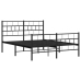 Estructura cama sin colchón con estribo metal negro 120x190 cm