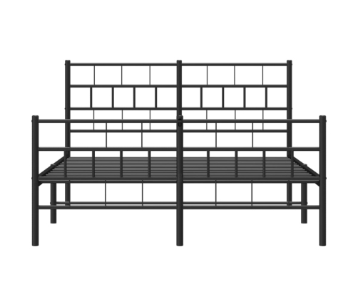 Estructura cama sin colchón con estribo metal negro 120x190 cm